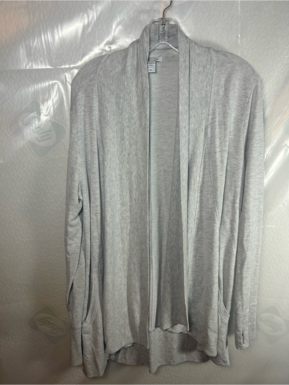 Athleta waterfall gray cardigan M